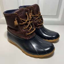Sperry Top Sider Saltwater Waterproof Duck Boots Size 6 STS91175 Rain Outdoor