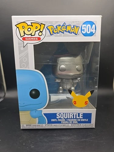 Funko Pop! Vinyl: Pokémon - Squirtle (Silver) (Metallic) #504