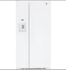 GE 23.0 Cu. Ft. Side-By-Side Refrigerator 33-Inch Wide in White