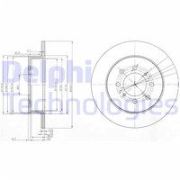 2X Delphi Bremsscheiben Hinten 260Mm Voll Passend FÜR Honda Civic MG MG | BG3793