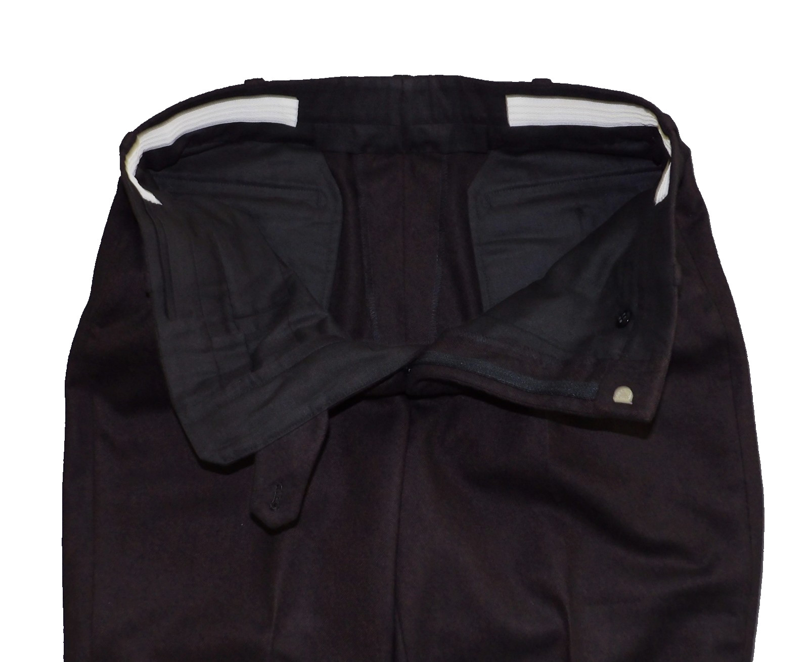 Bespoke two button side vent dark brown peak lape… - image 13