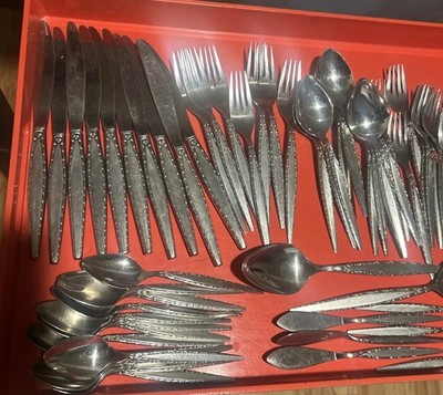 70 Piece Oneida Community Venetia Stainless Mixed Lot Flatware