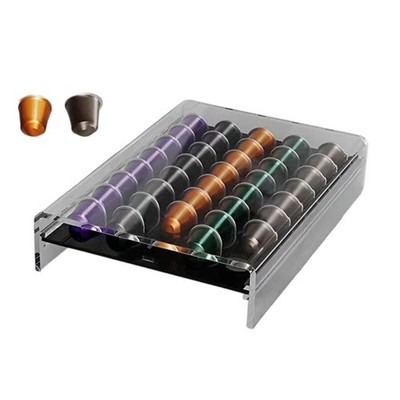 Für Acryl Kaffeepad Aufbewahrung 40 Steckplätze für ordentliches und zugängl