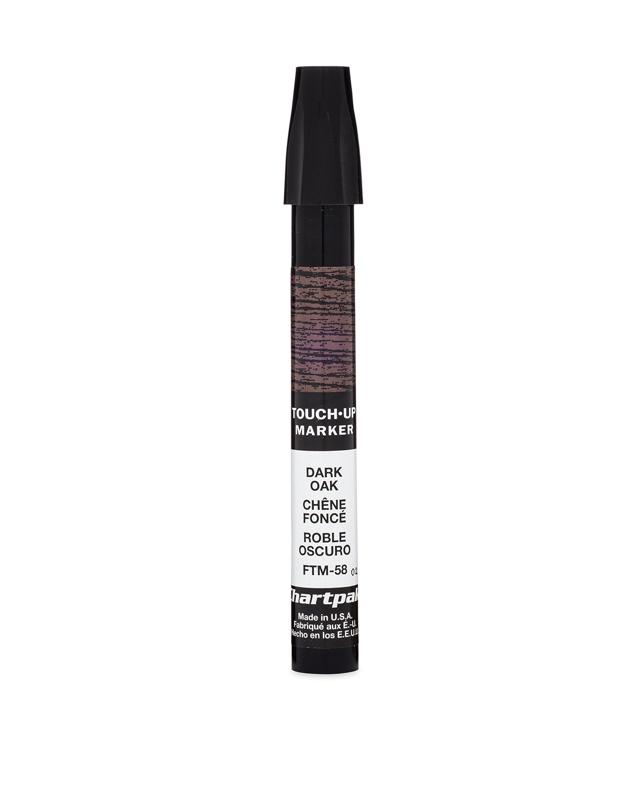 AD Marker Chartpak Wood Frame Touch-Up Marker, Tri-Nib, Dark