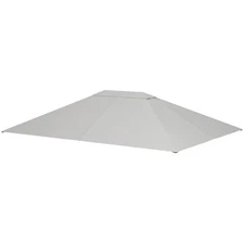 Heavy Duty 10x13ft Canopy Replacement Gazebo Light Gray Fabric with Drains