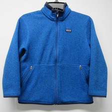 Patagonia Kids Better Sweater Full Zip Fleece Jacket Blue sz XL 14 READ