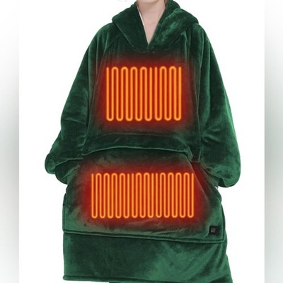 Heated Electric Wearable Blanket Throw Battery Operated