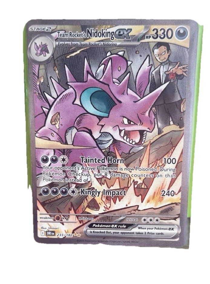 Pokémon Card Team Rocket's Nidoking ex - 233/182 - SV10: Destined Rivals (DRI)