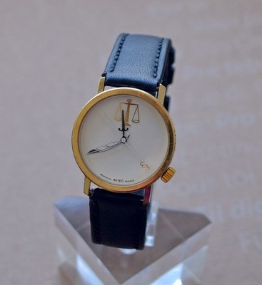 Auflösung Uhrensamml.: Akteo Armbanduhr,Justiz-/Recht-Motiv,J.C.Mareschal Design