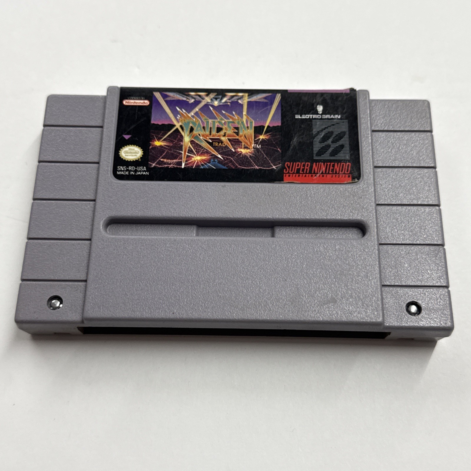 SNES - Raiden Trad Super Nintendo Cart only #2944
