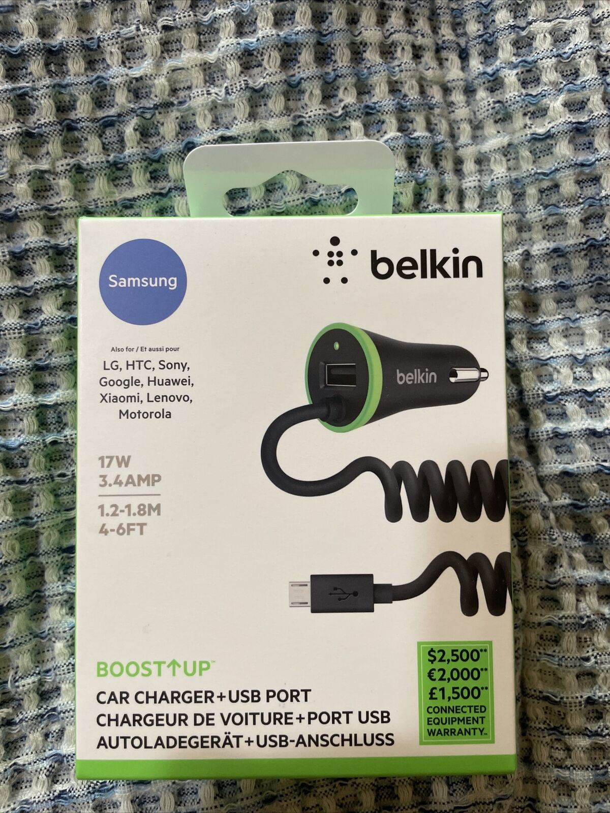 Belkin Boost Up Car Charger Car Power Adapter 12 Watt Usb Blac en