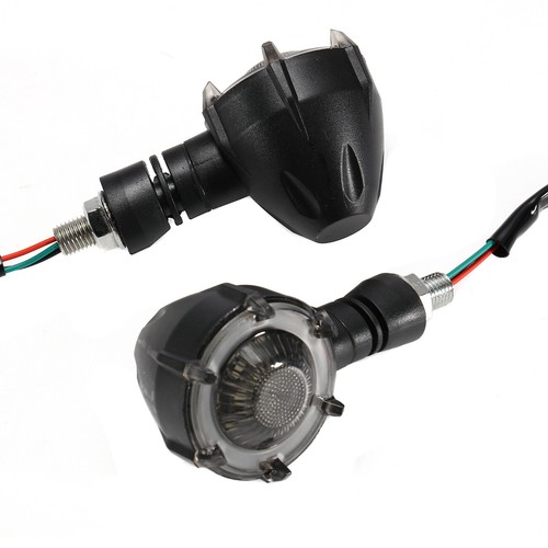 4x Black LED Motorcycle Turn Signal Indicator Amber Blue Blinker Lights Lamp DRL - Picture 9 of 11