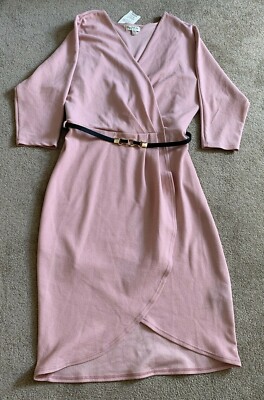 miss selfridge pink wrap dress Designer Clothes, Shoes & Bags for Women