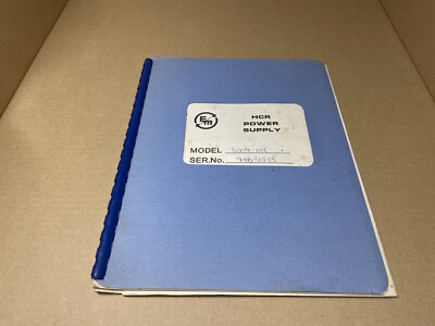 Electronic Measurements Model 60-4-100 HCR Power Supply Operation Manual
