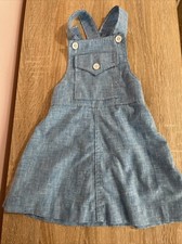 VTG Girls Buster Brown Blue Overall Jumper Dress - Size 4