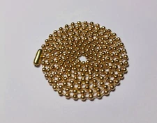 Brass Military 2.4mm Ball Bead Dog Tag Chain Necklace Sizes 24"25"27"28"30"