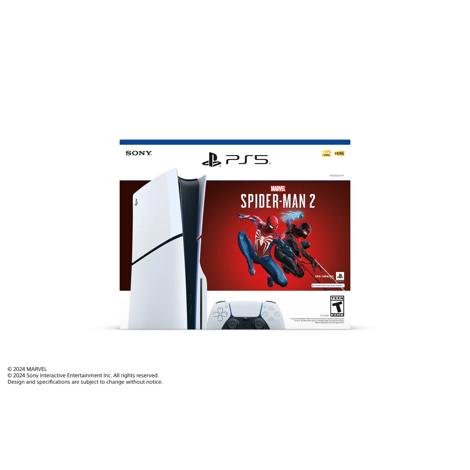 Sony PS5 Slim Blu-Ray Edition Marvel's Spider-Man 2 Bundle 1TB Video Game...