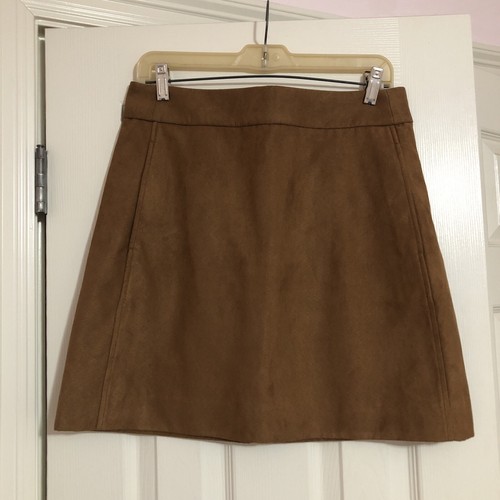 Jupe Courte J.Crew Femme Taille 4, Laine Marron, Coupe A-Line, Doublée, Fermeture éclair