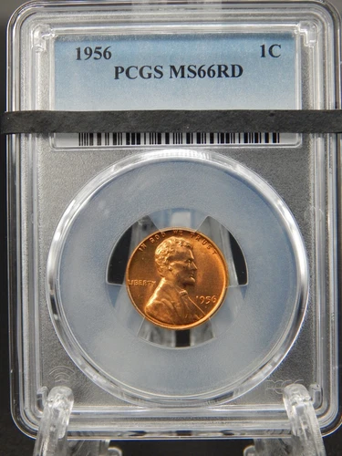 1956 PCGS MS66 RD RED Lincoln Wheat Back CENT #BT-63