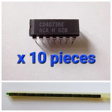 Lot of 10* CD4073BE RCA TRIPLE 3-INPUT AND GATE PDIP14 Generic Harris/Texas Inst