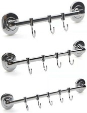 Gancio Asciugamani da Muro in Acciaio Cromato della Bagno da Parete 3,4,5Ganci