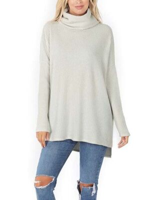 womens long white sweater