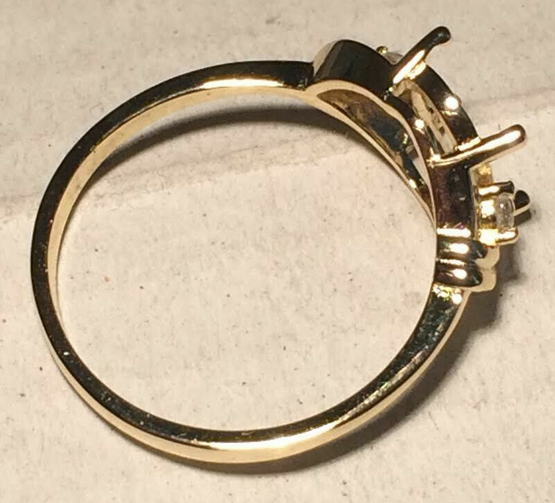 Solid Silver Ring Blanks 6-10 US Cabochon & Facetted Stones 9x7mm Stamped S925 - Foto 4