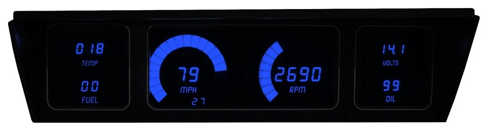 1977-1990 Chevy Impala / Caprice Digital Dash Panel Blue LED Gauges Made In USA - Image 2 of 4