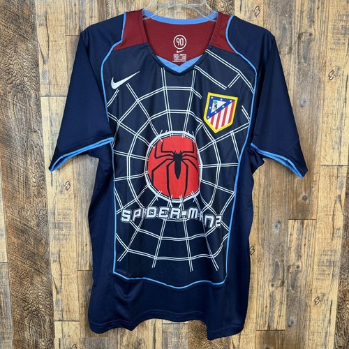 Atletico Madrid 200405 Away SpiderMan 2 Soccer Football Jersey Nike