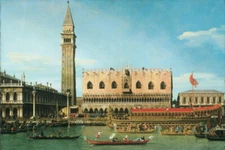 The Bucintoro at the Molo on Ascension Day by Canaletto Giclee Art Print