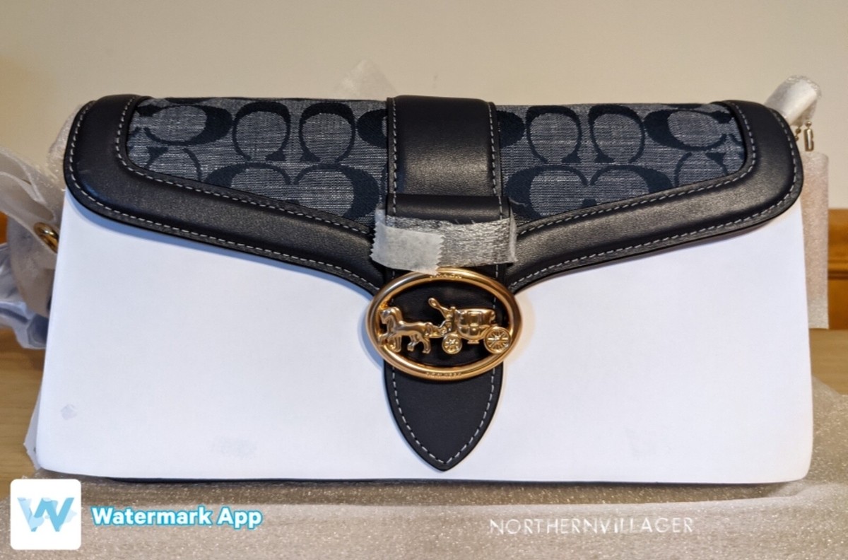 バッグ Coach Denim Shoulder Bag Signature COACH® Outlet | Georgie Shoulder Bag In Signature Chambray