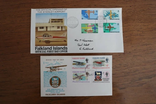 World Wide Lot of 2 Falkland Islands First Day Covers 1969, 1979