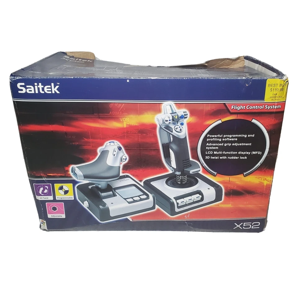 Saitek X52 PC Flight Simulator Joystick & Throttle Logitech Controller Free Game - Image 3 of 4