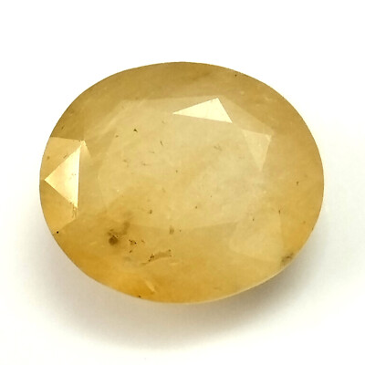 Yellow Sapphire Burmese Oval 15.80 Carat 16.1X13.8 mm Natural Faceted Gemstone