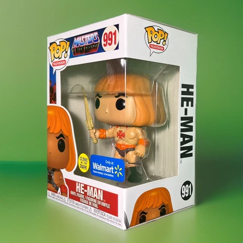 Funko POP! MOTU He-Man Glow in the Dark #991 Walmart Exclusive R1