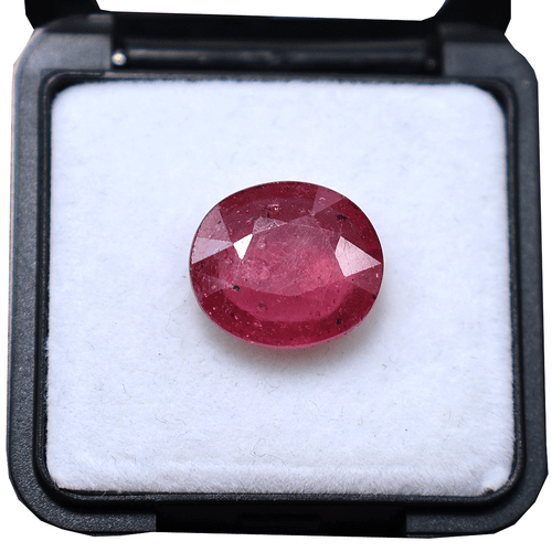 9.83 Cts Mozambique Natural Ruby High Grade 14mmx12mm Oval Faceted Cut Gemstone - Picture 13 of 14