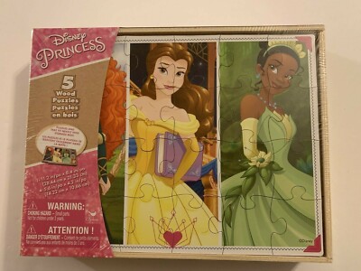Disney Princess 5 Wood Puzzles
