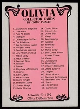 1992 OLIVIA De BERARDINIS 😎 Vintage Art-Work Trading Card 😍 Checklist Card #90