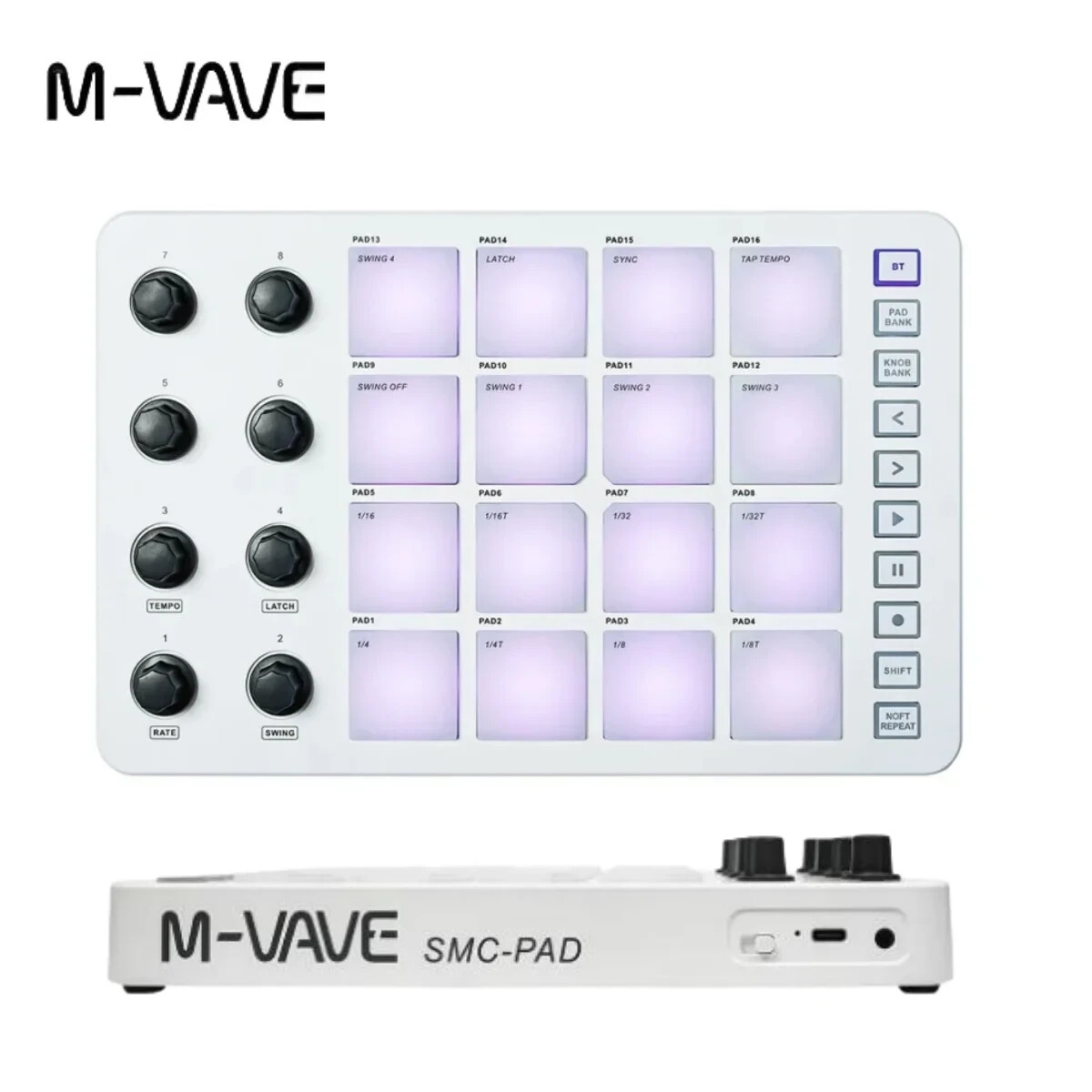 SMC-PAD MIDIパッド　M-VAVE M-VAVE SMC-PAD ワイヤレス MIDI コントローラー適切な