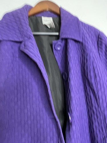 Giacca blazer Chico's Grape viola testurizzata top 1 M vintage (13) - Foto 9 di 12