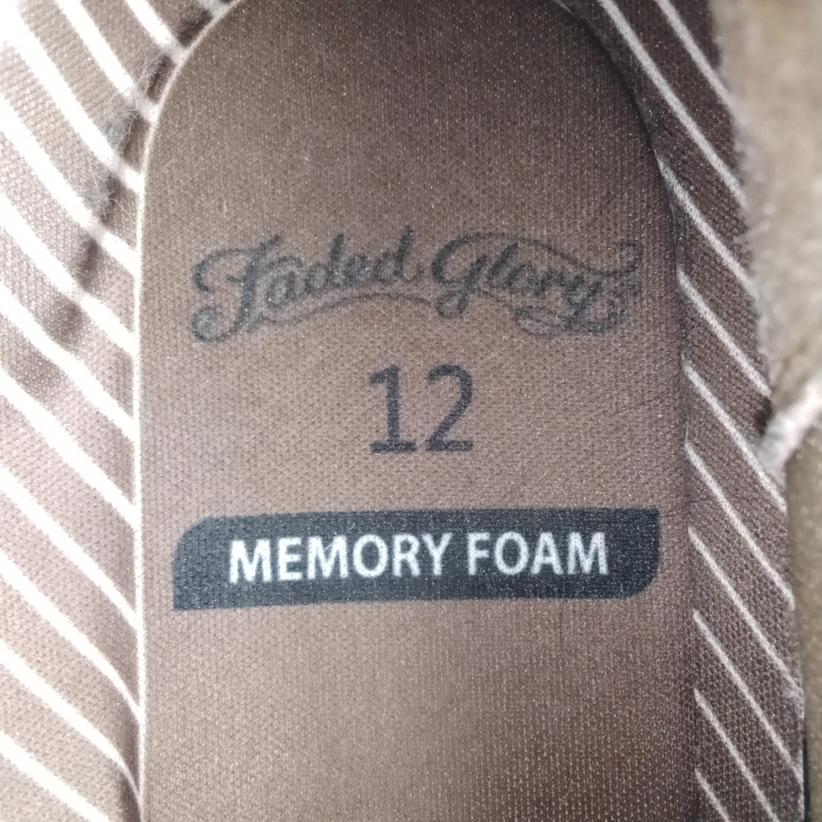 FADED GLORY MEMORY FOAM MEN'S CANVAS SLIP ON CASUAL SHOES SIZE 12 EUC