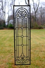 10 x 36 Handcrafted stained glass panel Clear...