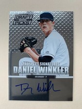 2013 Panini Prizm Draft Picks DANIEL WINKLER Auto On-Card Rookie RC Braves Cubs