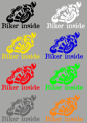 Aufkleber Sticker Biker inside Motorrad Bike Motorsport Supersport für Auto etc.