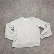 14th & Union Sweater Womens Small Gray Outdoor Sweatshirt Crew Cotton Ladies