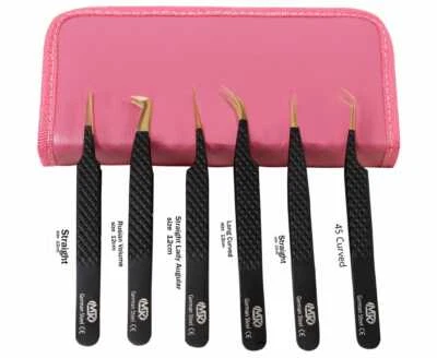 MARKHOR Eyelash Extension Tweezers Volume Individual Isolation Lash Rainbow 2D-8D Set