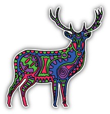 Cheerful Moose Car Bumper Sticker Decal
