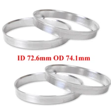 For BMW Wheel Hub Centric Rings 74.1mm to 72.6mm Aluminum Center Ring 4Pcs/Set