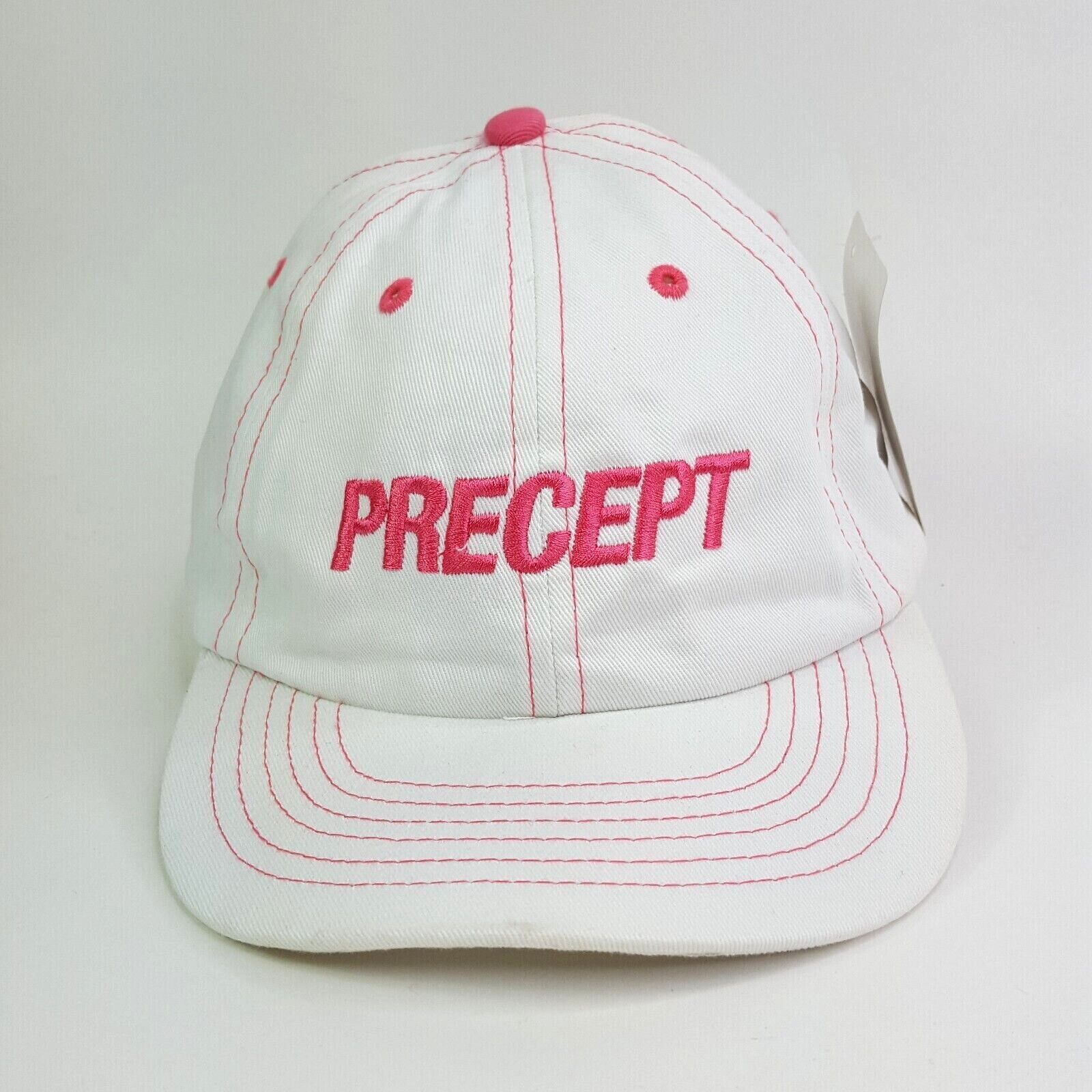 Precept Golf Women's Adjustable PGA Sports Snapback Hat Baseball Cap White Pink 
