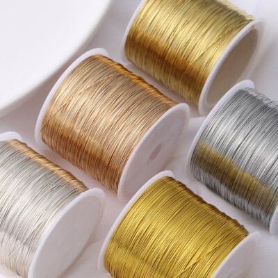 100m/1 Rolle Gold Silber Kupferdraht zum Auffädeln Schmuck Basteln 3mm